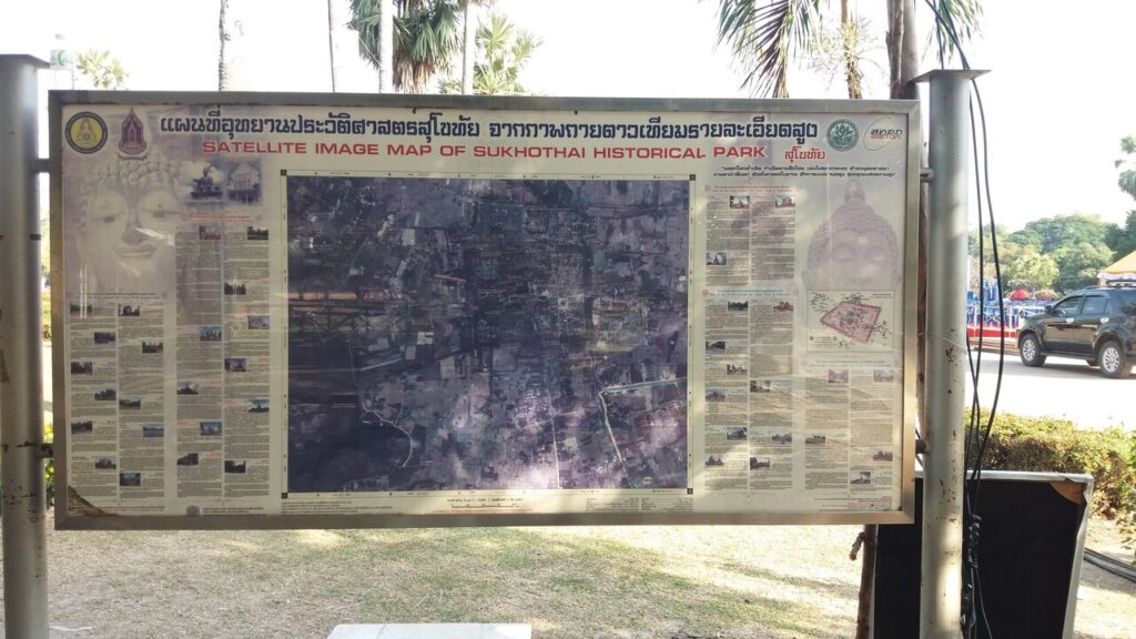 Sukhothai Historical Park - Map of the Park, fot. Daniel Karwicki