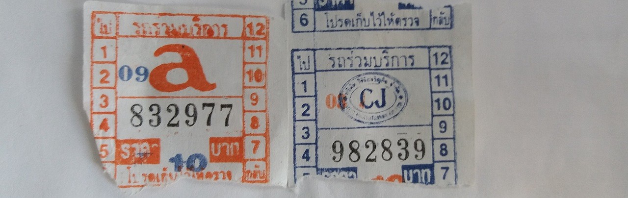 Transport publiczny w Bangkoku - bilety autobusowe, fot. Daniel Karwicki